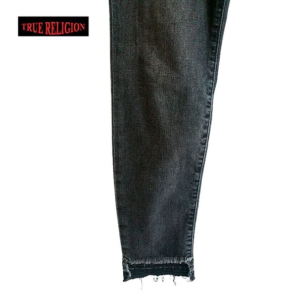 TRUE RELIGION NEW Goth HALLE Raw Step Hem Mid-Rise Super Skinny Jean 27 - Picture 8 of 12
